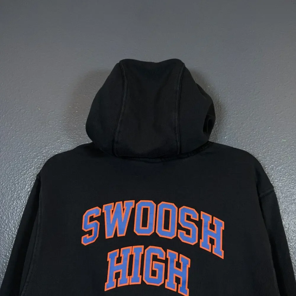 Nike M men’s black hoodie center swoosh high big logo athletics Team Champions
